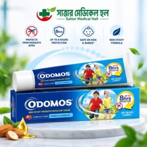 Odomos Non Sticky Mosquito Repellent Cream with Vitamin E